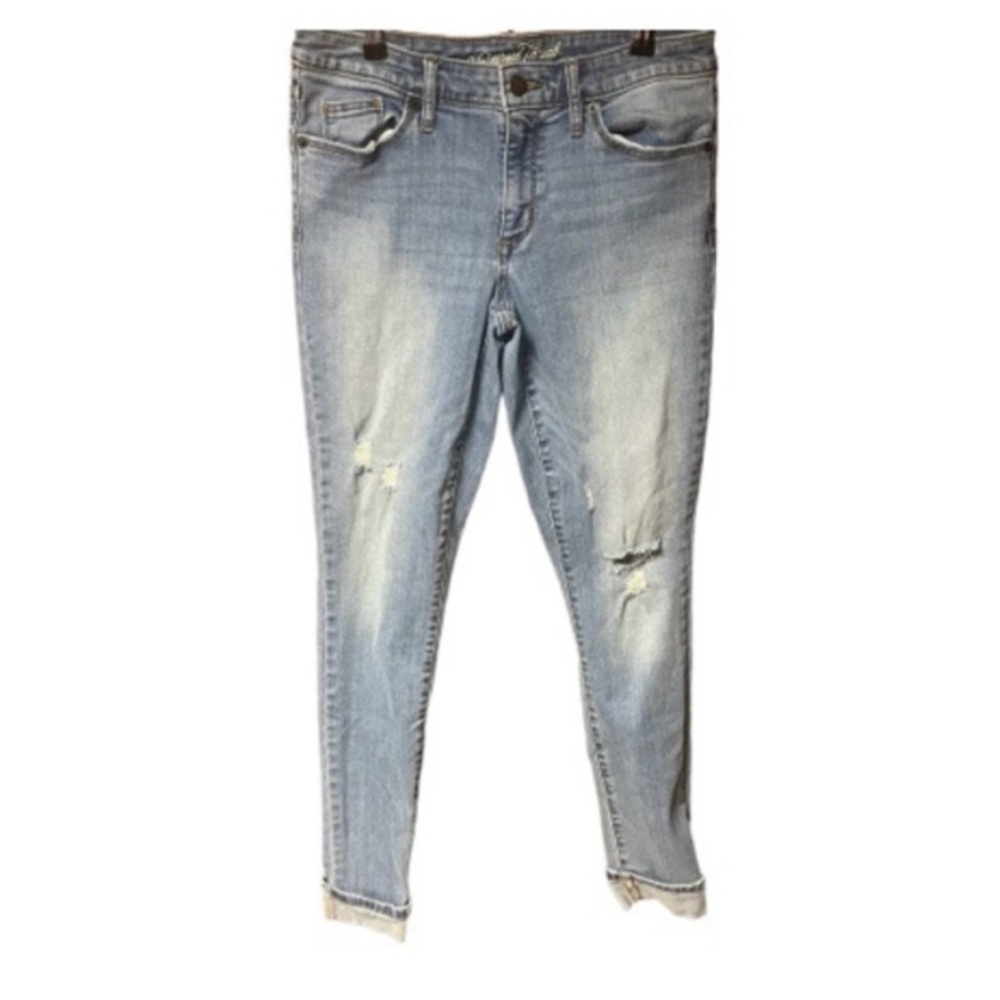 Universal Thread Mid Rise‎ Skinny Distressed Cuffed Jeans